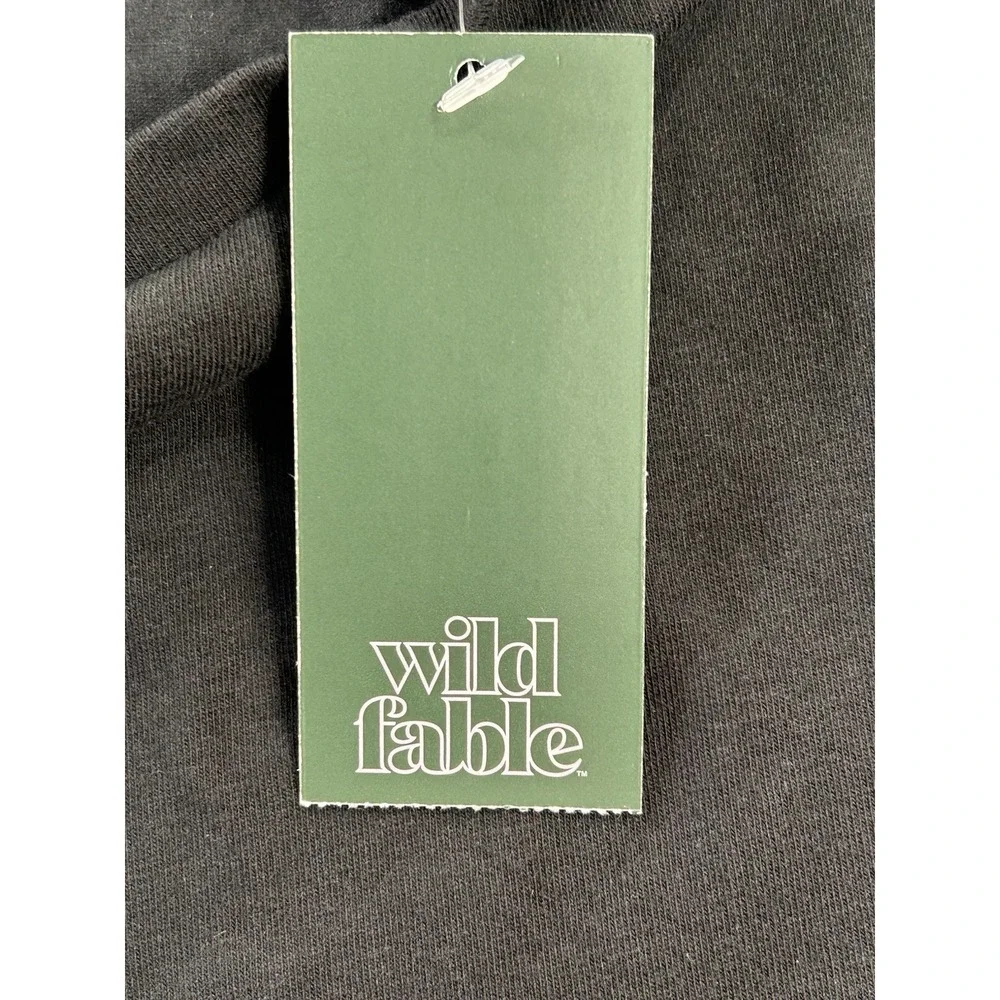 Wild Fable Black Cropped Fitted T-shirt Women's XL Basic‎ Classic